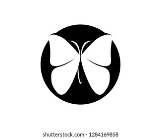 Vector - Butterfly conceptual simple, colorful icon. Logo. Vector illustration

