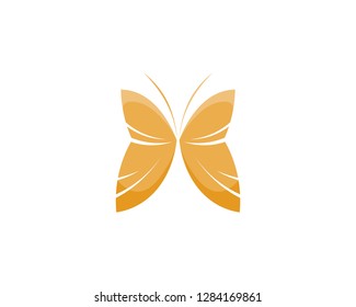 Vector - Butterfly conceptual simple, colorful icon. Logo. Vector illustration