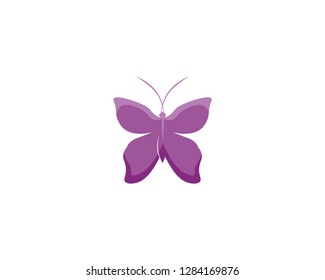 Vector - Butterfly conceptual simple, colorful icon. Logo. Vector illustration