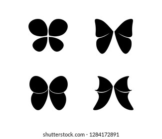 Vector - Butterfly conceptual simple, colorful icon. Logo. Vector illustration
