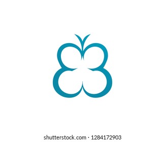 Vector - Butterfly conceptual simple, colorful icon. Logo. Vector illustration
