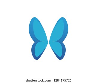 Vector - Butterfly conceptual simple, colorful icon. Logo. Vector illustration
