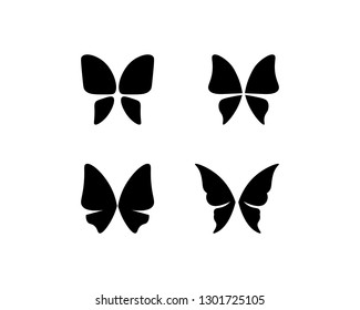 Vector - Butterfly conceptual simple, colorful icon. Logo. Vector illustration
