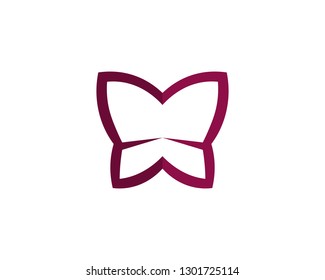 Vector - Butterfly conceptual simple, colorful icon. Logo. Vector illustration