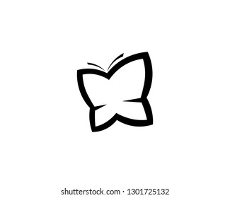 Vector - Butterfly conceptual simple, colorful icon. Logo. Vector illustration
