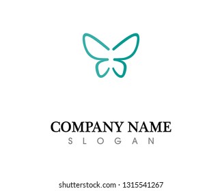 Vector - Butterfly conceptual simple, colorful icon. Logo. Vector illustration
