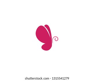 Vector - Butterfly conceptual simple, colorful icon. Logo. Vector illustration
