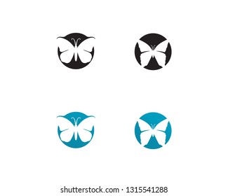 Vector - Butterfly conceptual simple, colorful icon. Logo. Vector illustration