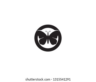 Vector - Butterfly conceptual simple, colorful icon. Logo. Vector illustration
