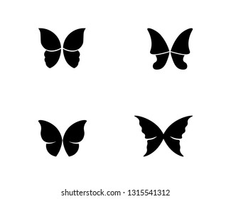 Vector - Butterfly conceptual simple, colorful icon. Logo. Vector illustration