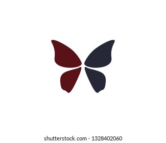 Vector - Butterfly conceptual simple, colorful icon. Logo. Vector illustration