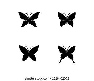 Vector - Butterfly conceptual simple, colorful icon. Logo. Vector illustration
