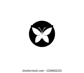 Vector - Butterfly conceptual simple, colorful icon. Logo. Vector illustration