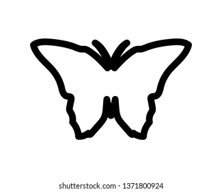 Vector - Butterfly conceptual simple, colorful icon. Logo. Vector illustration