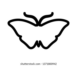 Vector - Butterfly conceptual simple, colorful icon. Logo. Vector illustration
