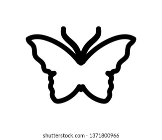 Vector - Butterfly conceptual simple, colorful icon. Logo. Vector illustration

