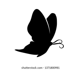 Vector - Butterfly conceptual simple, colorful icon. Logo. Vector illustration
