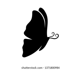 Vector - Butterfly conceptual simple, colorful icon. Logo. Vector illustration

