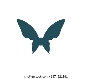 Vector - Butterfly conceptual simple, colorful icon. Logo. Vector illustration
