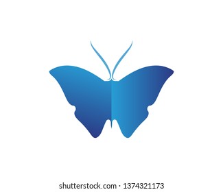 Vector - Butterfly conceptual simple, colorful icon. Logo. Vector illustration
