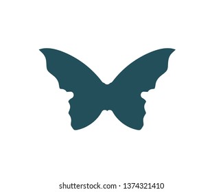 Vector - Butterfly conceptual simple, colorful icon. Logo. Vector illustration