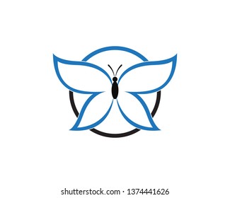 Vector - Butterfly conceptual simple, colorful icon