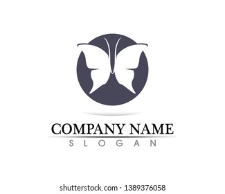 Vector - Butterfly conceptual simple, colorful icon. Logo. Vector illustration
