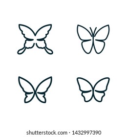 Vector - Butterfly Conceptual Simple, Colorful Icon. Logo. Vector Illustration
