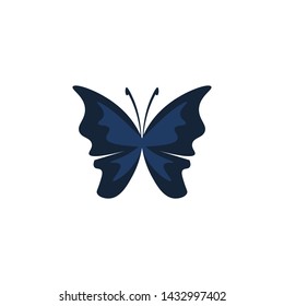 Vector - Butterfly conceptual simple, colorful icon. Logo. Vector illustration

