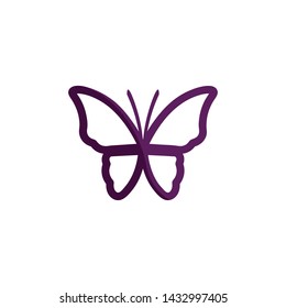 Vector - Butterfly conceptual simple, colorful icon. Logo. Vector illustration
