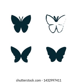 Vector - Butterfly conceptual simple, colorful icon. Logo. Vector illustration
