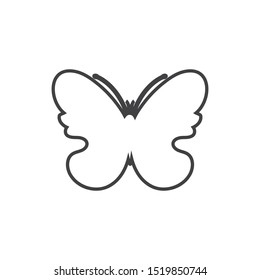 Vector - Butterfly conceptual simple, colorful icon. Logo. Vector illustration