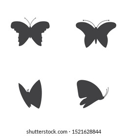 Vector - Butterfly conceptual simple, colorful icon. Logo. Vector illustration