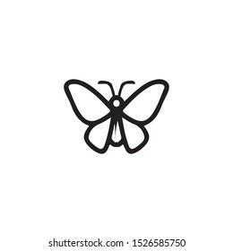 Vector Butterfly conceptual simple colorful icon Logo Vector Animal