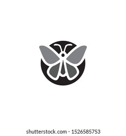 Vector Butterfly conceptual simple colorful icon Logo Vector Animal