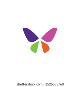 Vector Butterfly conceptual simple colorful icon Logo Vector Animal