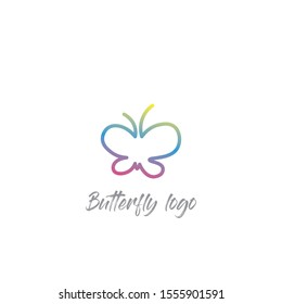 Vector Butterfly conceptual simple colorful icon Logo Vector Animal