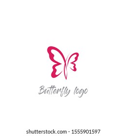 Vector Butterfly conceptual simple colorful icon Logo Vector Animal