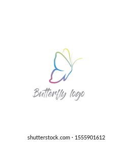 Vector Butterfly conceptual simple colorful icon Logo Vector Animal