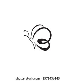 Vector Butterfly conceptual simple colorful icon Logo Vector Animal