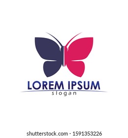 Vector Butterfly conceptual simple colorful icon Logo Vector Animal