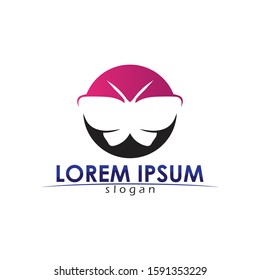 Vector Butterfly conceptual simple colorful icon Logo Vector Animal