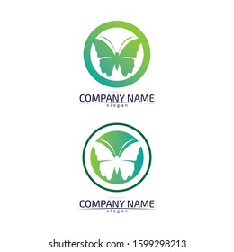 Vector Butterfly conceptual simple colorful icon Logo Vector Animal