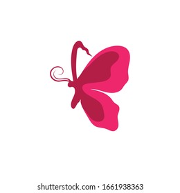 Vector Butterfly conceptual simple colorful icon Logo Vector Animal