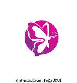 Vector Butterfly conceptual simple colorful icon Logo Vector Animal
