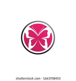 Vector Butterfly conceptual simple colorful icon Logo Vector Animal
