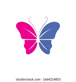 Vector Butterfly conceptual simple colorful icon 