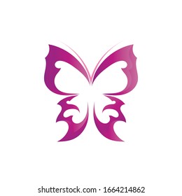 Vector Butterfly conceptual simple colorful icon 