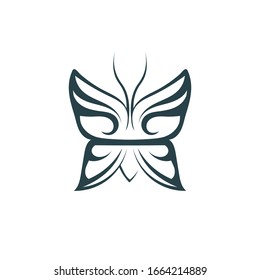 Vector Butterfly conceptual simple colorful icon 