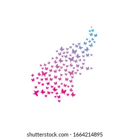 Vector Butterfly conceptual simple colorful icon Logo Vector Animal